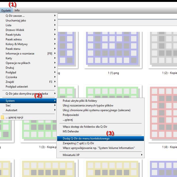 Jak dodać Eksplorator plików Quad Q Dir do menu powłoki systemu Windows